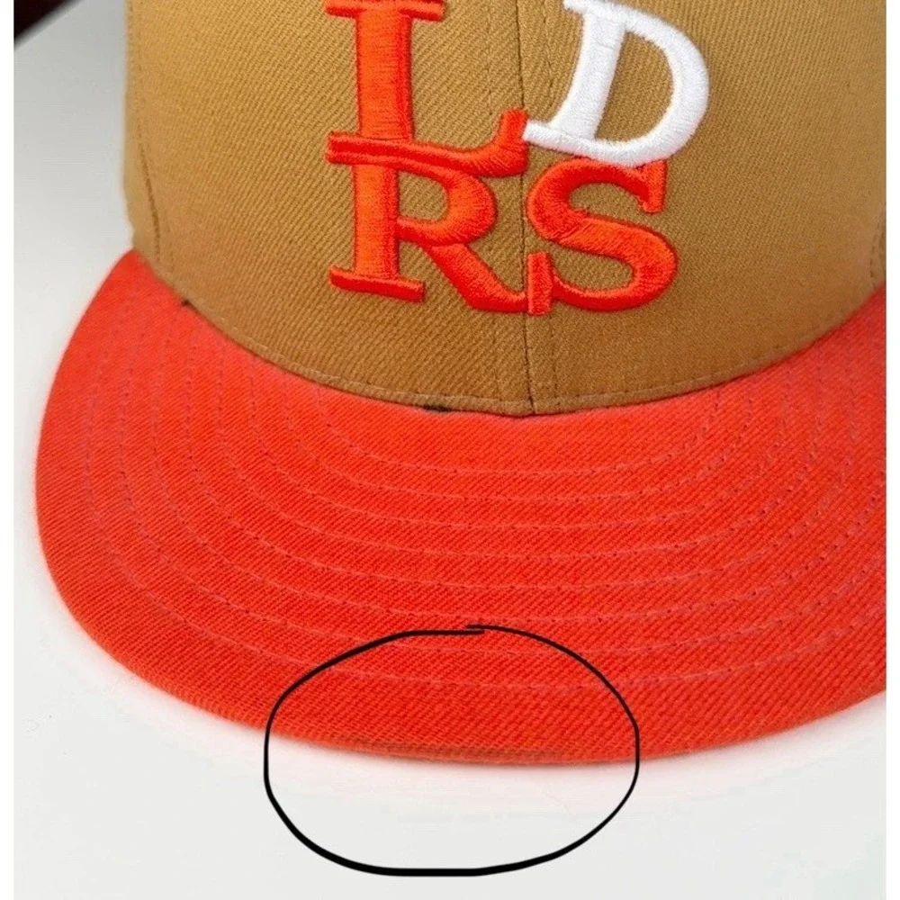 Vintage Leaders 1354 Chicago New Era Fitted Hat - 7 1/2 - Brown Orange